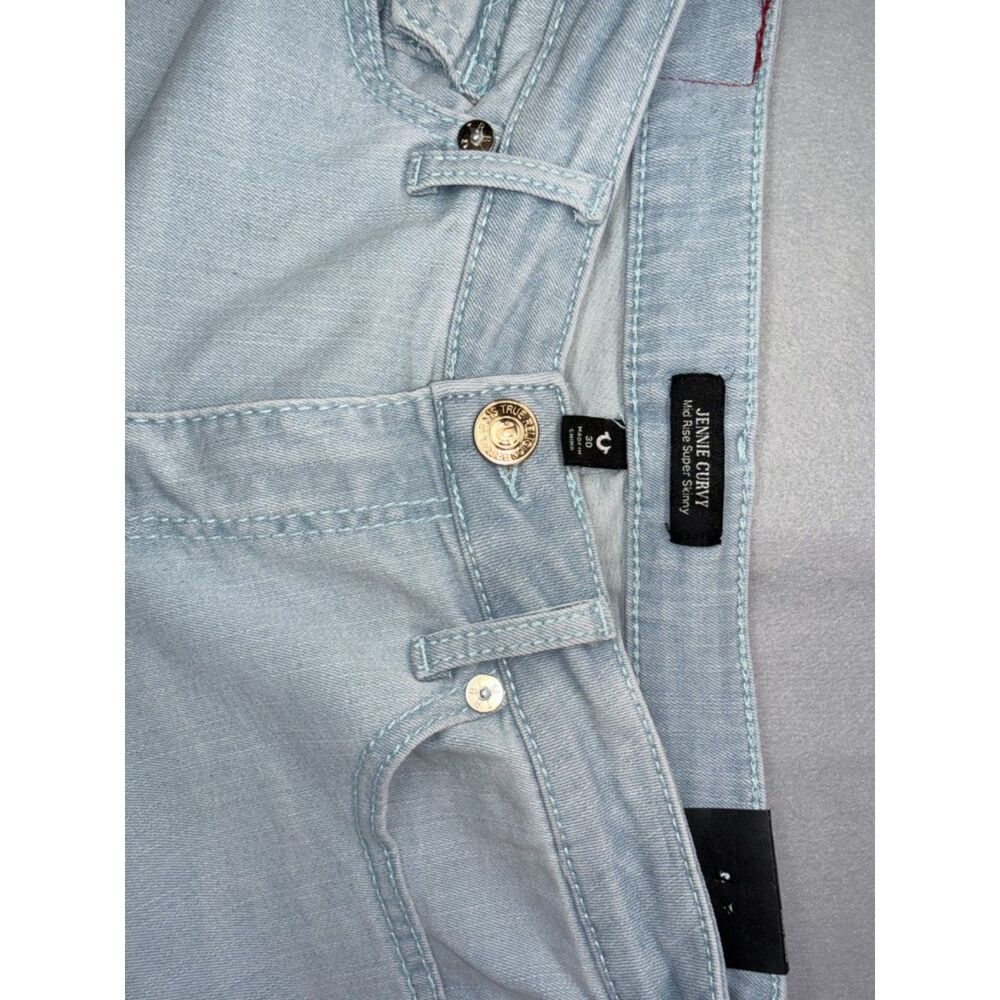 NWT True Religion Jennie Curvy Mid Rise Super Skinny Jean Size 30 - Picture 3 of 13